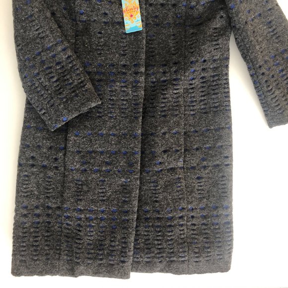 vintage inspired 1950s 1960s NWT Plenty by Tracy Reese / Wool Top Coat - Picture 3 of 16